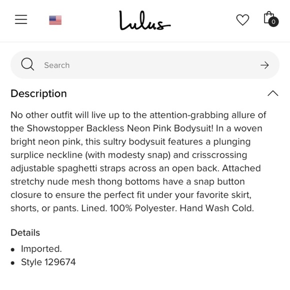 LuLus - SEXY Backless Neon Pink Bodysuit - S - Picture 13 of 14